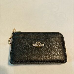 Coach pebble leather card case